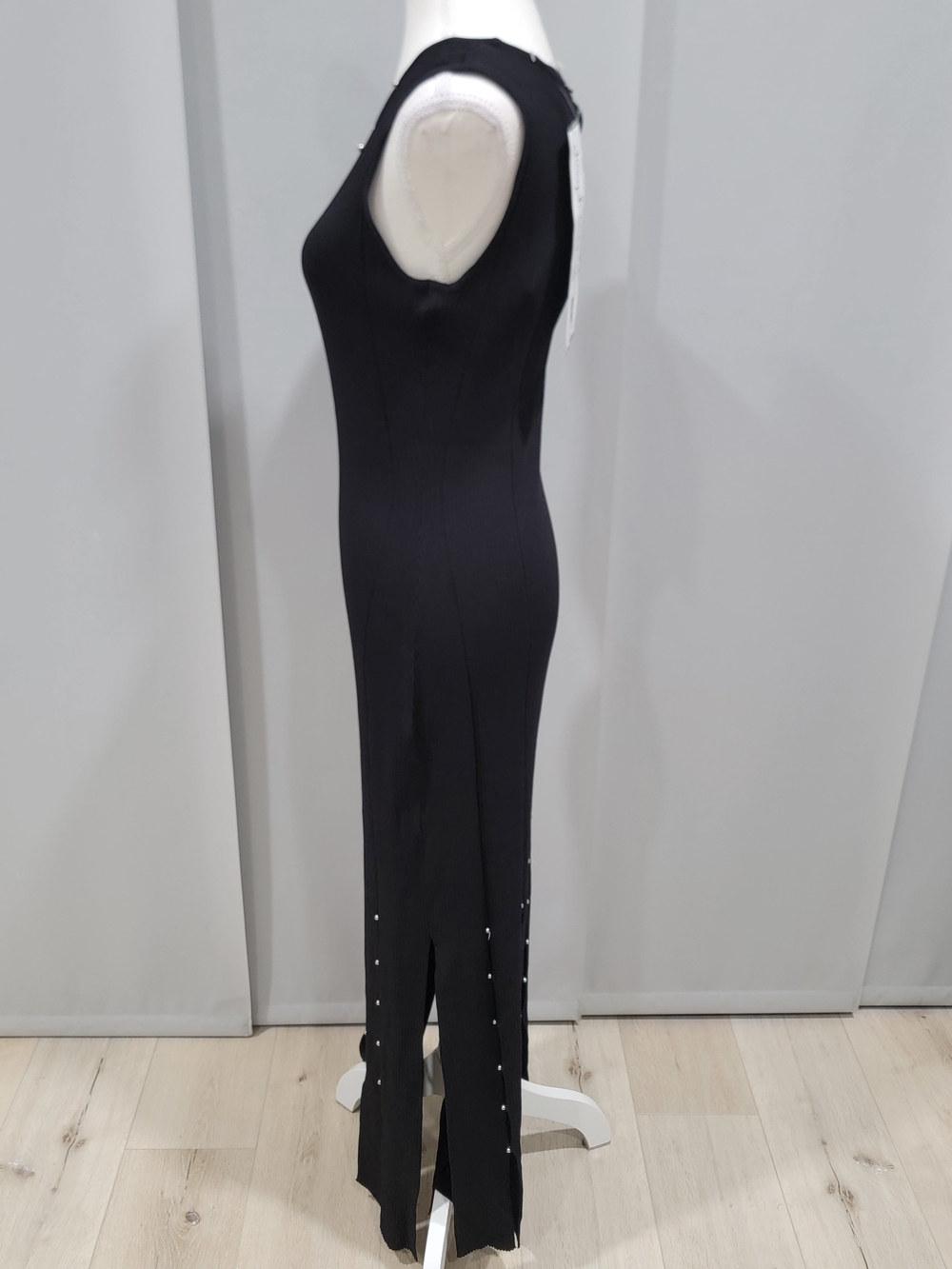 Joseph Ribkoff Black Sleeveless Maxi Dress with Keyhole Accents - Picture 6 of 12